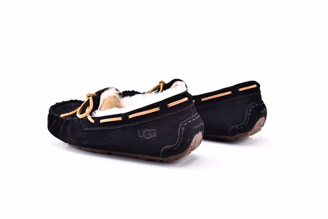 UGG Dakota Mocasines Negros de Ante Forrados con Piel de Cordero 14