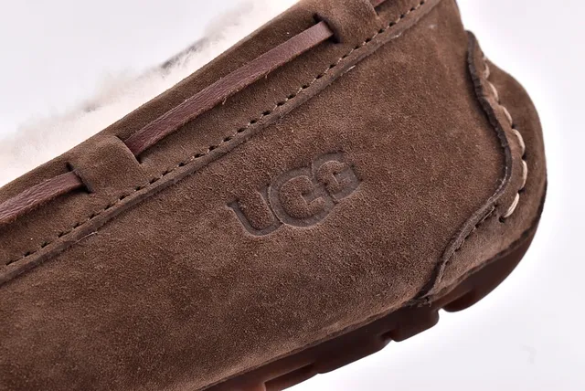 UGG Dakota Brown Suede Shearling-Lined Loafers 4
