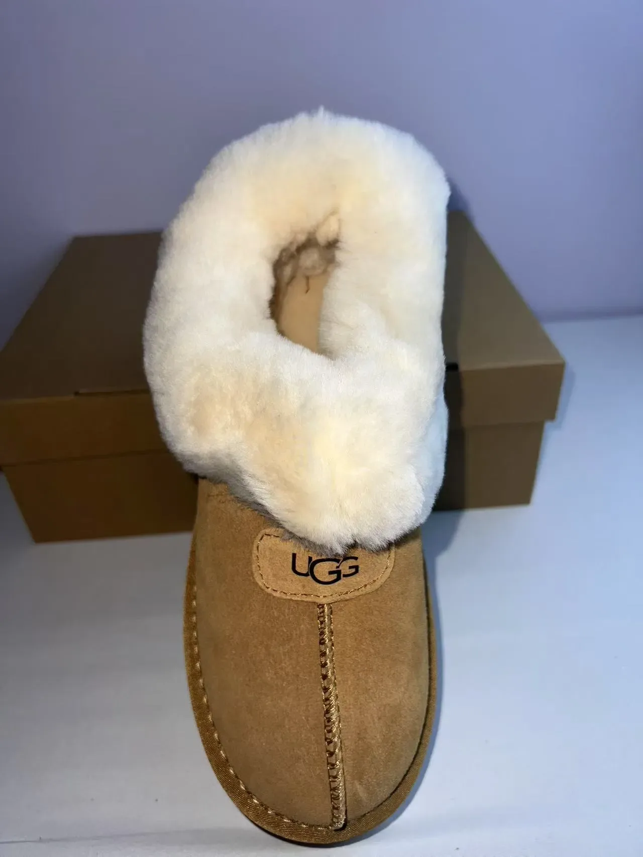 UGG Tasman Beige White Platform Sole Shearling-Lined Casual Shoes 3