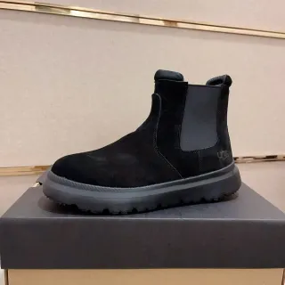 UGG Tasman Black Gray Suede Upper Elastic Side Gussets Chelsea Boots — boots wholesale supplier photo