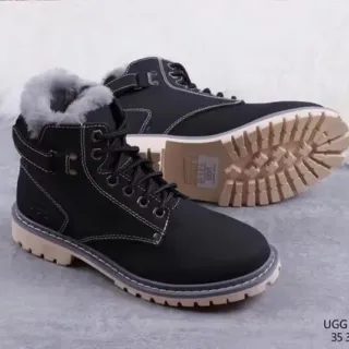 UGG Tasman Black Shearling-Lined Snow Boots
