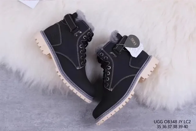 UGG Tasman Black Shearling-Lined Snow Boots 8