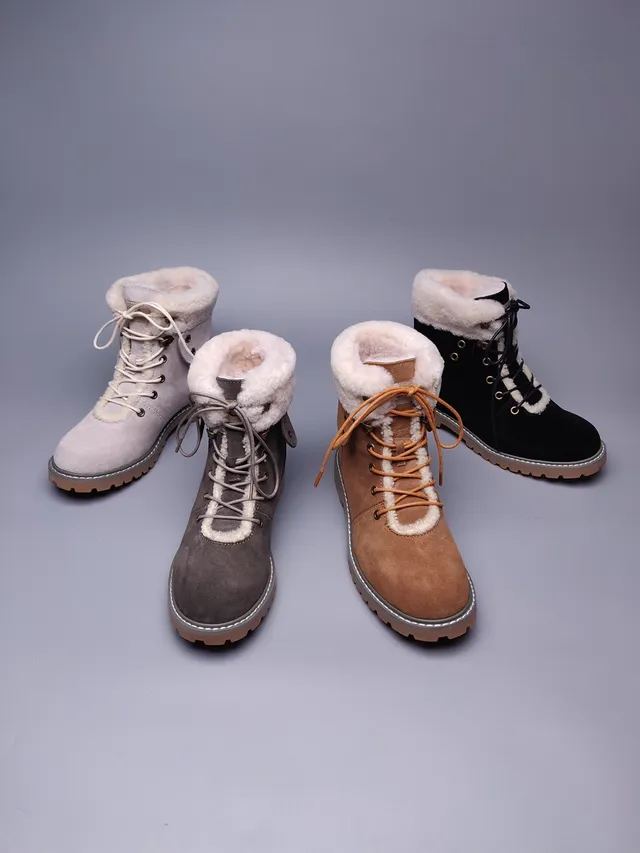 UGG Tasman Black Suede Shearling-Lined Lace-Up Ankle Boots 2