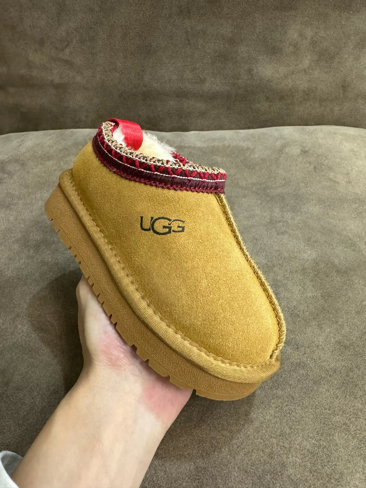 UGG Tasman Black Suede Zigzag Stitch Slip-On Casual Shoes 16
