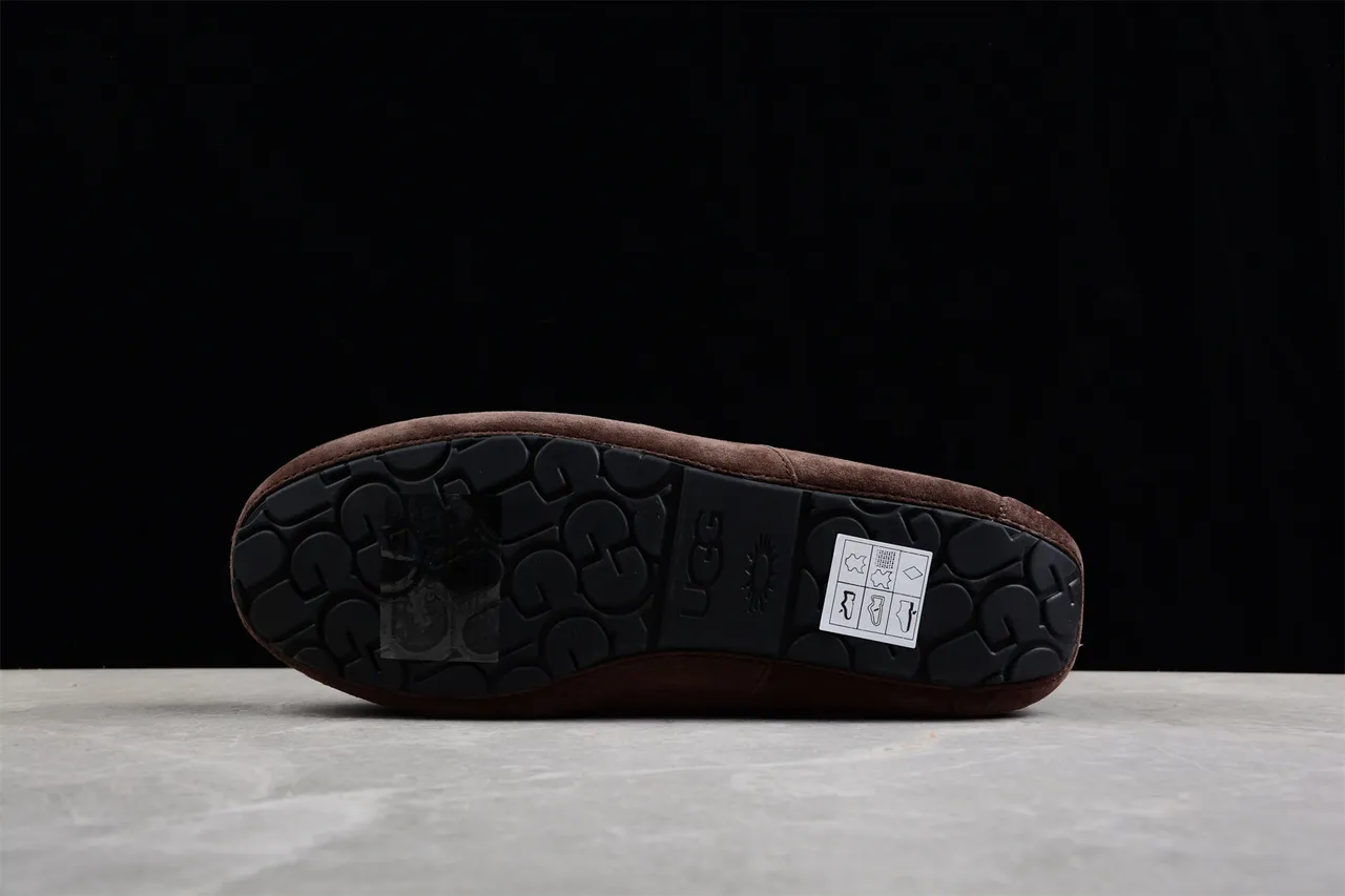 UGG Tasman Brown Suede Shearling-Lined Loafers 12