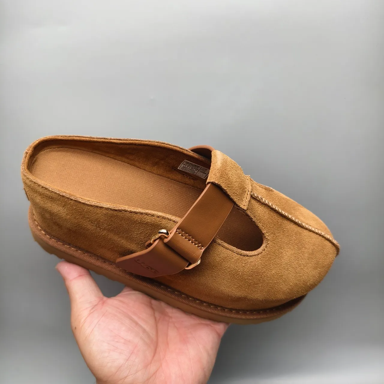 UGG Tasman Brown Suede Upper T-Strap Buckle Mary Jane Shoes 3