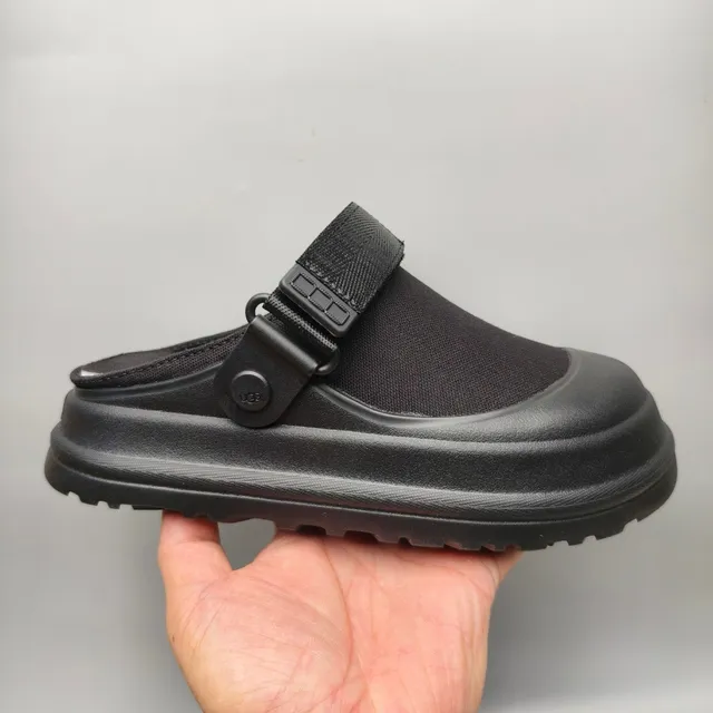UGG Tasman Clog Zueco de plataforma de tecido preto 2
