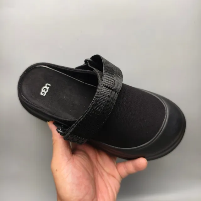UGG Tasman Clog Zueco de plataforma de tecido preto 3