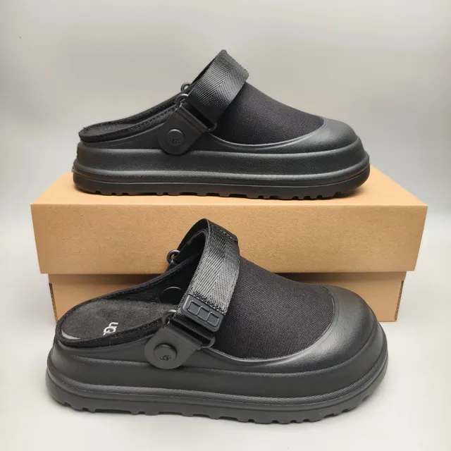 UGG Tasman Clog Zueco de plataforma de tecido preto 5