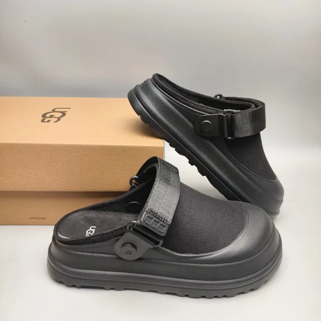 UGG Tasman Clog Zueco de plataforma de tecido preto 6