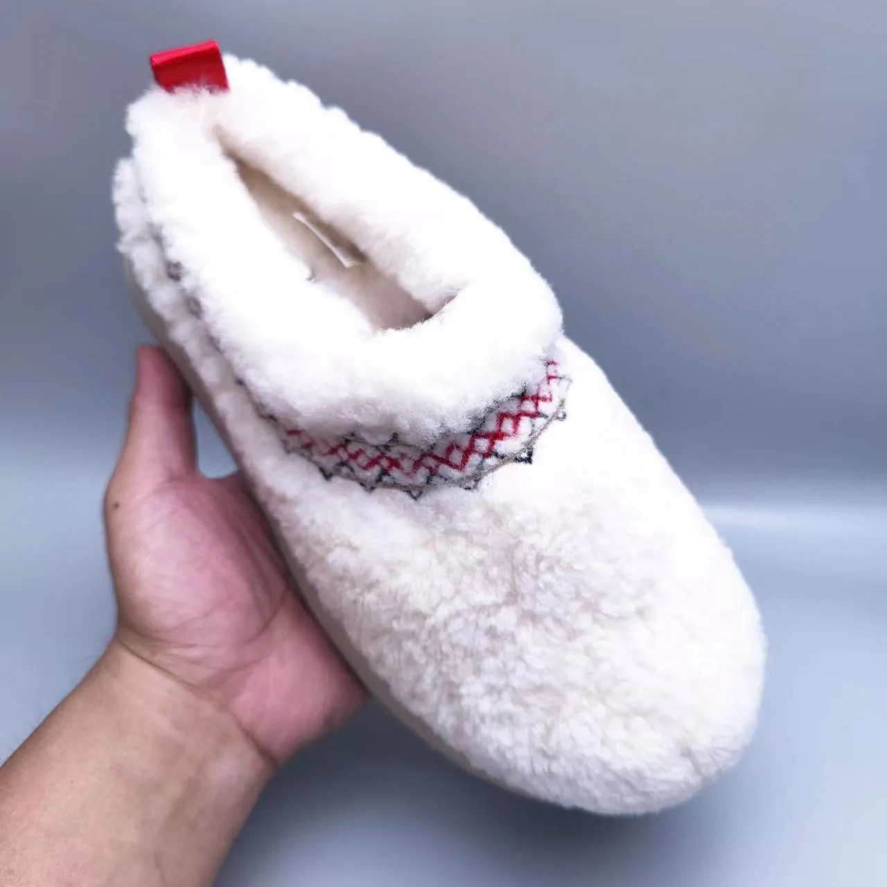 UGG White Beige Plush Shearling Platform Sole Casual Shoes 5