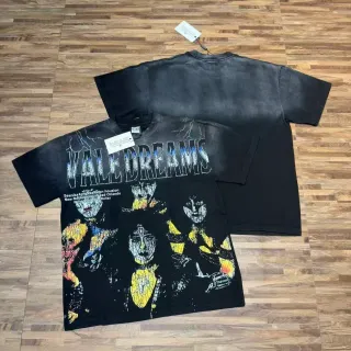 Vale Forever Vale Dreams Distressed Graphic Black T-Shirt