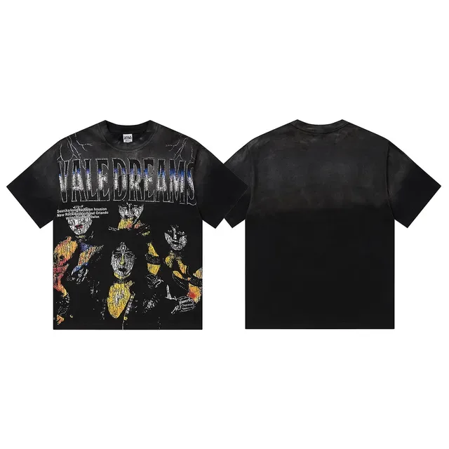 T-shirt noir à imprimé graphique vieilli Vale Forever Vale Dreams 4