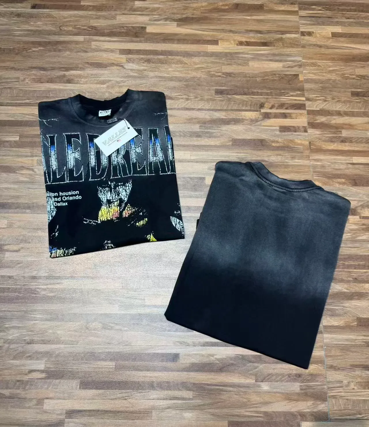 T-shirt noir à imprimé graphique vieilli Vale Forever Vale Dreams 5