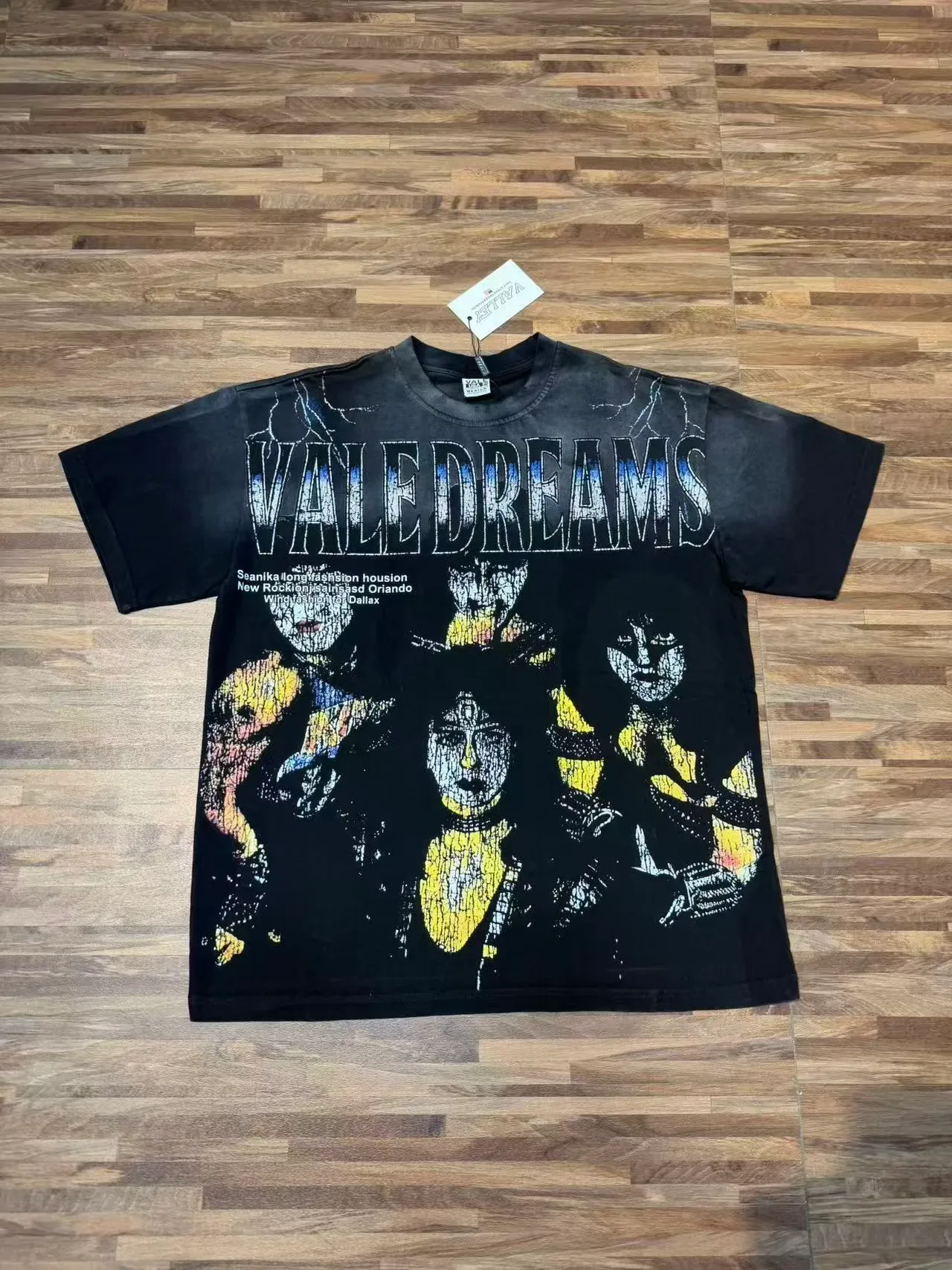 T-shirt noir à imprimé graphique vieilli Vale Forever Vale Dreams 6