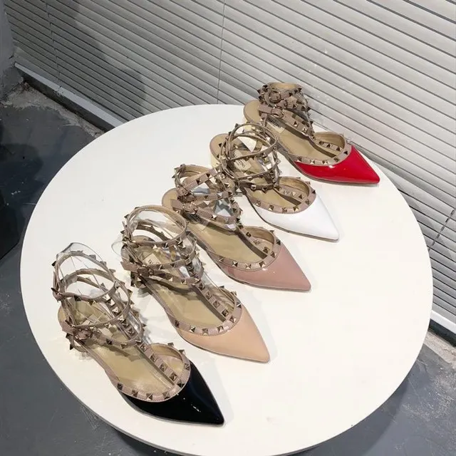 Valentino Rockstud White and Beige Studded Pointed-Toe Pumps 9