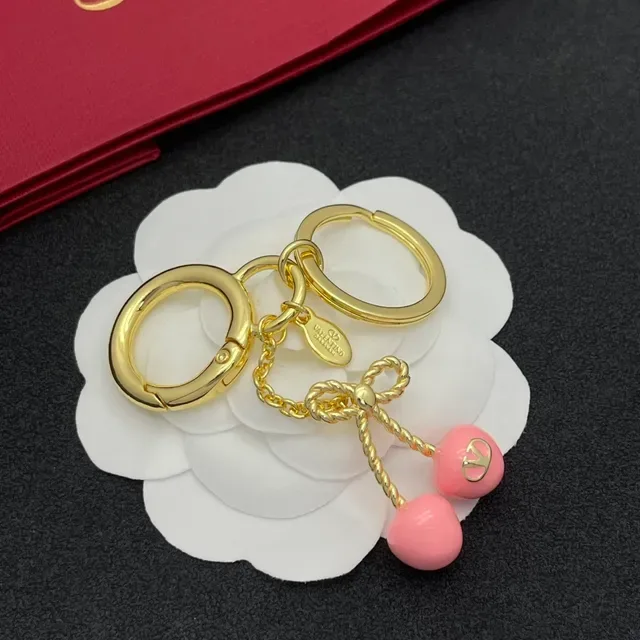 Pulsera Valentino VLogo Charm Oro Rosa Metal Esmaltado Charms 5