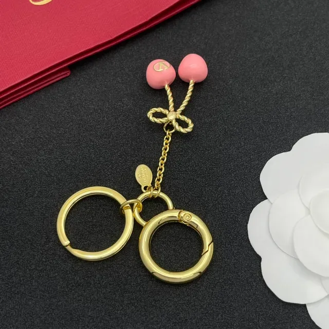 Pulsera Valentino VLogo Charm Oro Rosa Metal Esmaltado Charms 6