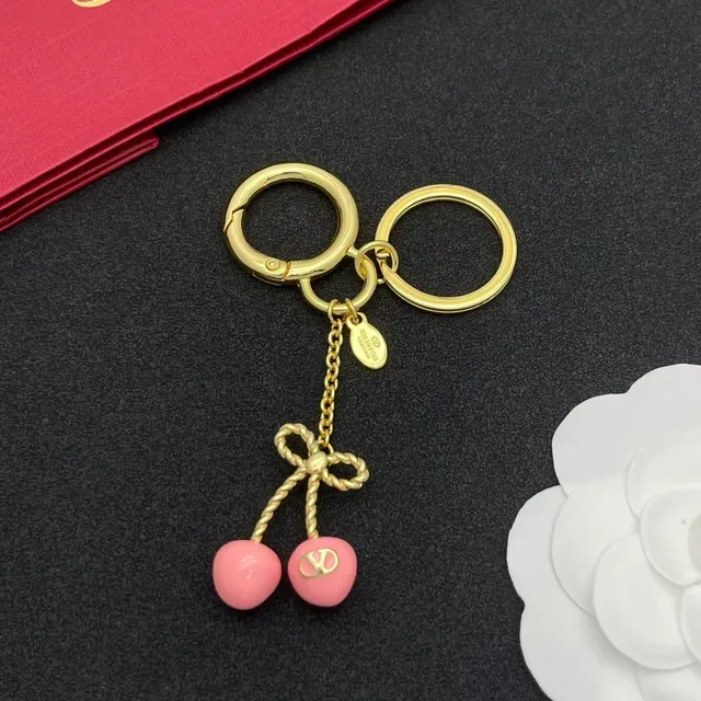 Pulsera Valentino VLogo Charm Oro Rosa Metal Esmaltado Charms 7