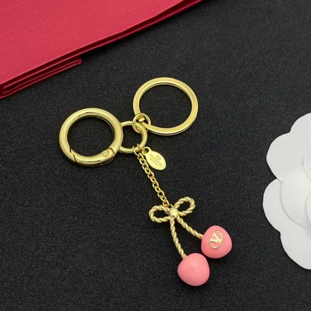 Pulsera Valentino VLogo Charm Oro Rosa Metal Esmaltado Charms 8