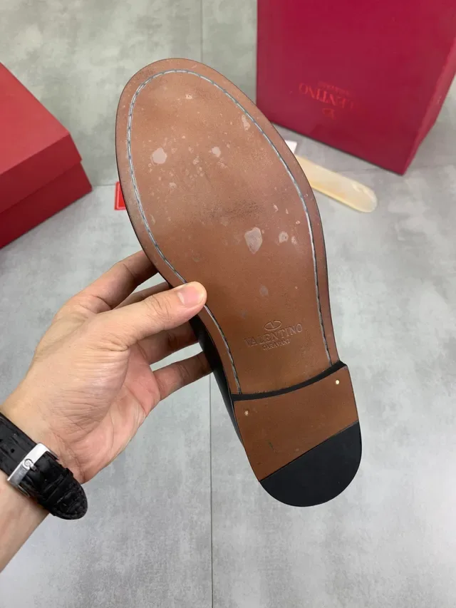 Valentino VLTN Loafer Black Leather Slip-On Loafers 2