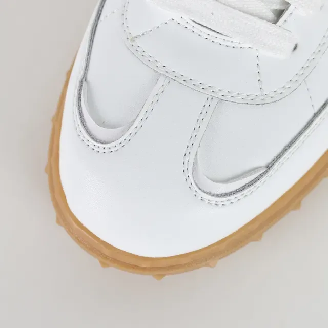 Valentino White Pink Leather Upper Gum Rubber Sole Lifestyle Sneakers 5