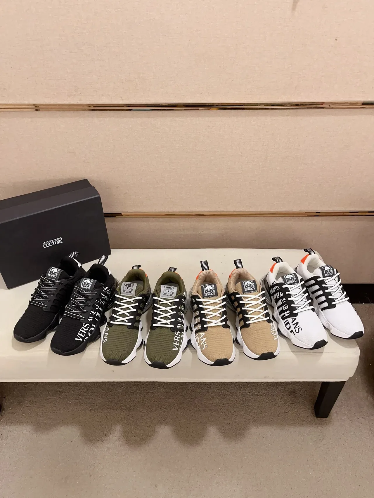 Versace Chain Reaction Black White Transparent Lifestyle Sneakers 2