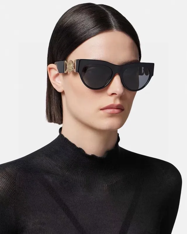 Versace Chain Reaction টর্টয়েসেল ওভারসাইজড ক্যাট আই সানগ্লাস 6