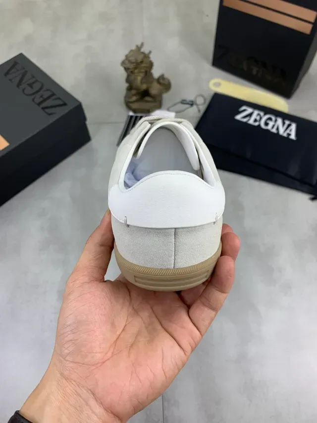 Zegna ऑफ-व्हाइट स्यूड लाइफस्टाइल स्नीकर 3