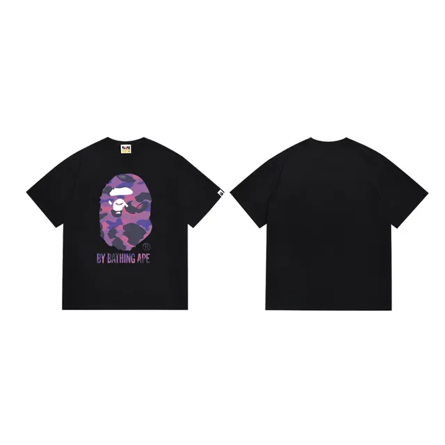 Camiseta negra A Bathing Ape ABC Camo Ape Head 8