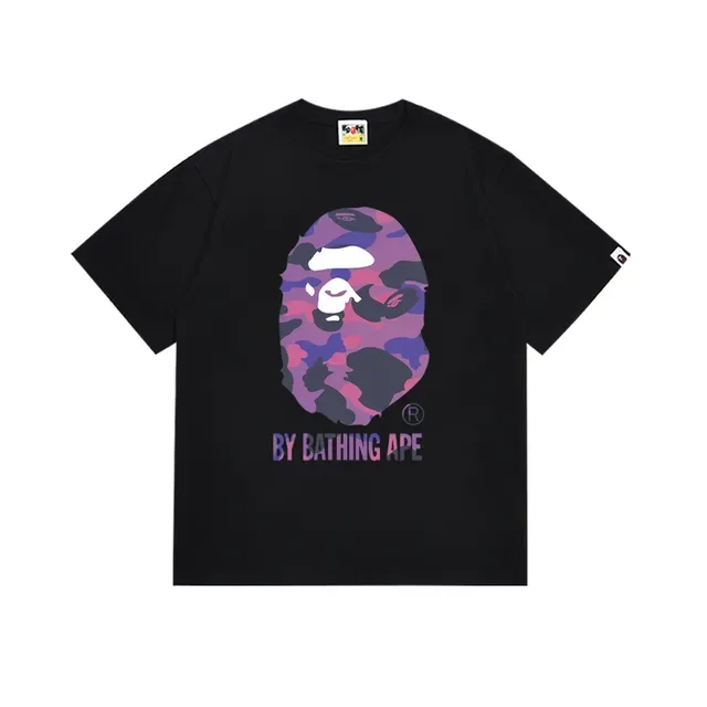 Camiseta negra A Bathing Ape ABC Camo Ape Head 9