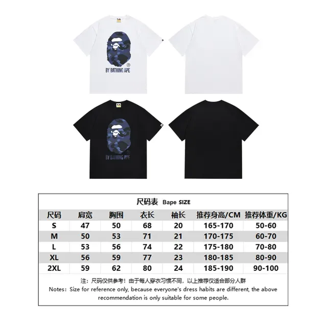 Camiseta negra A Bathing Ape ABC Camo Ape Head 11