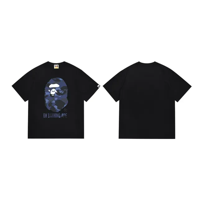 Camiseta negra A Bathing Ape ABC Camo Ape Head 12