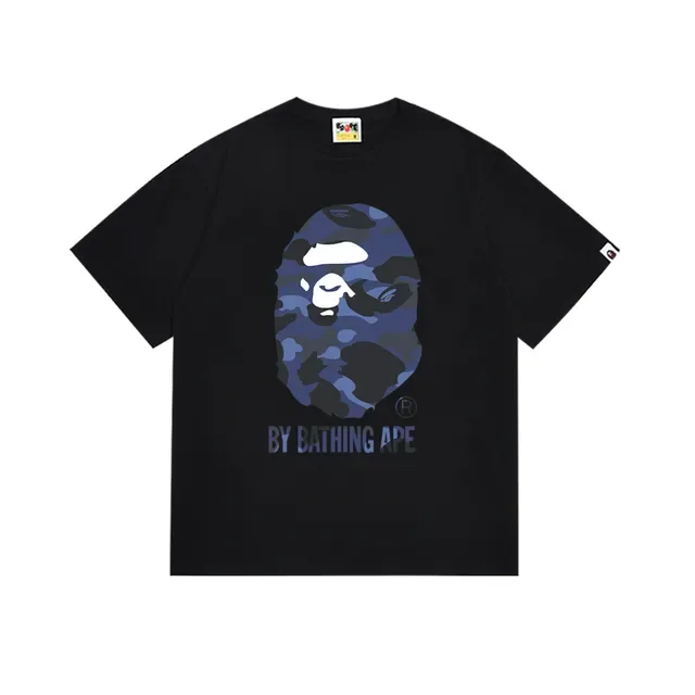 Camiseta negra A Bathing Ape ABC Camo Ape Head 14