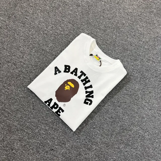 A Bathing Ape Arch Logo White Graphic T-Shirt 9