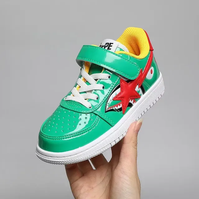 A Bathing Ape BAPE STA Green Red Star Lifestyle Sneakers 8