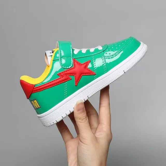 A Bathing Ape BAPE STA Green Red Star Lifestyle Sneakers 9