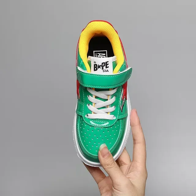 A Bathing Ape BAPE STA Green Red Star Lifestyle Sneakers 11