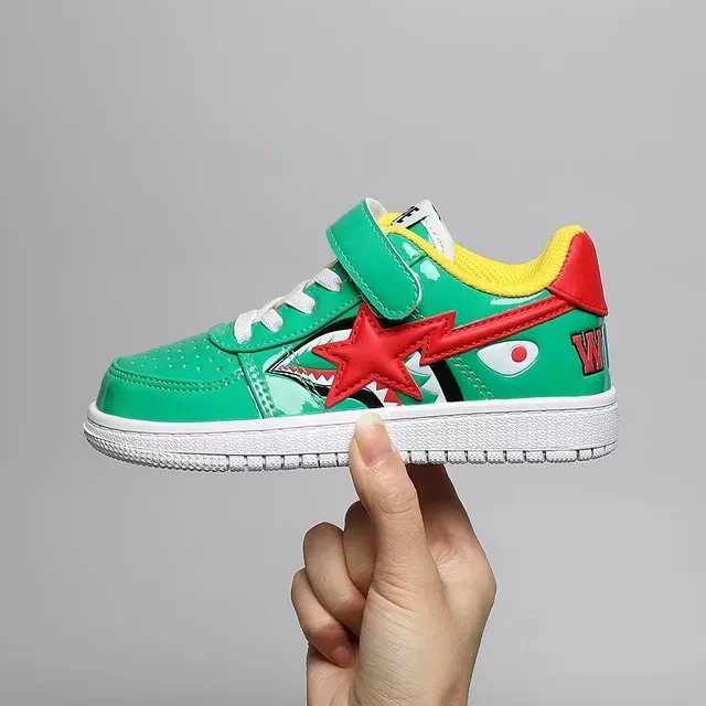 A Bathing Ape BAPE STA Green Red Star Lifestyle Sneakers 12