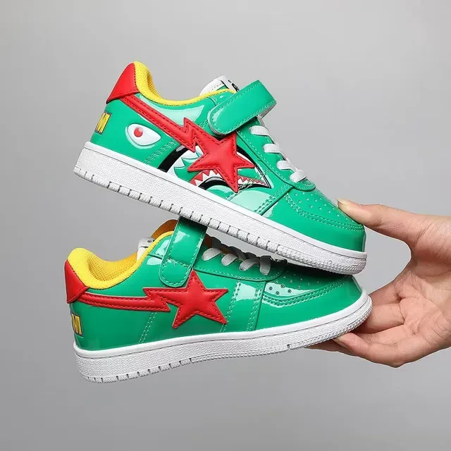 A Bathing Ape BAPE STA Green Red Star Lifestyle Sneakers 13
