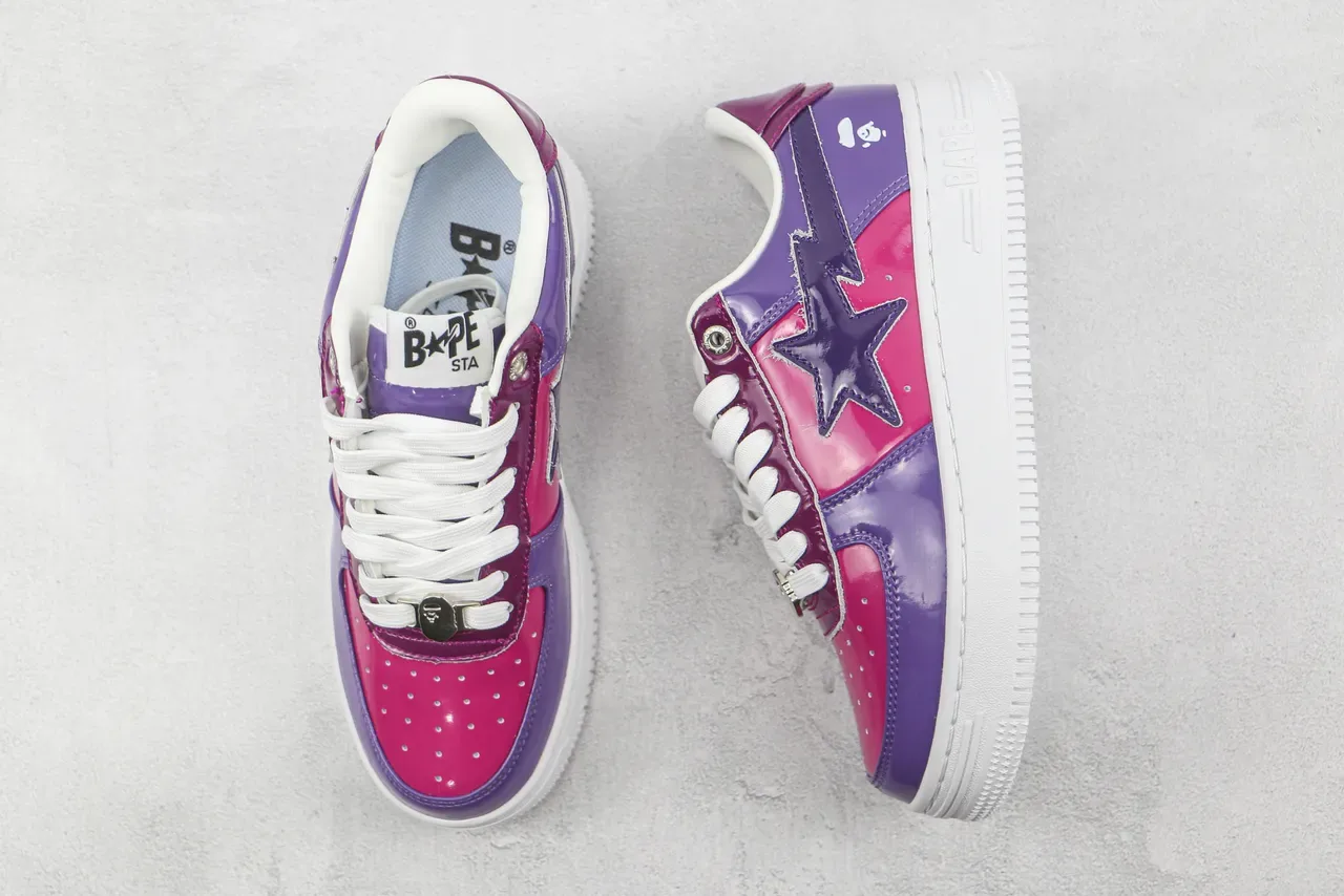 A Bathing Ape BAPE STA Zapatillas Lifestyle Magenta Purple Glossy 3