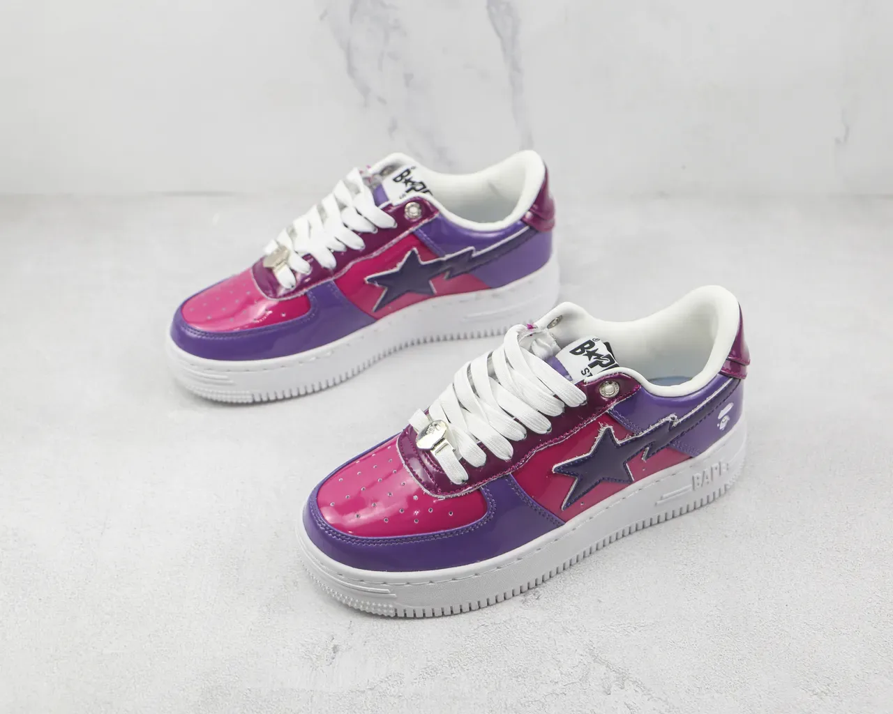 A Bathing Ape BAPE STA Zapatillas Lifestyle Magenta Purple Glossy 4