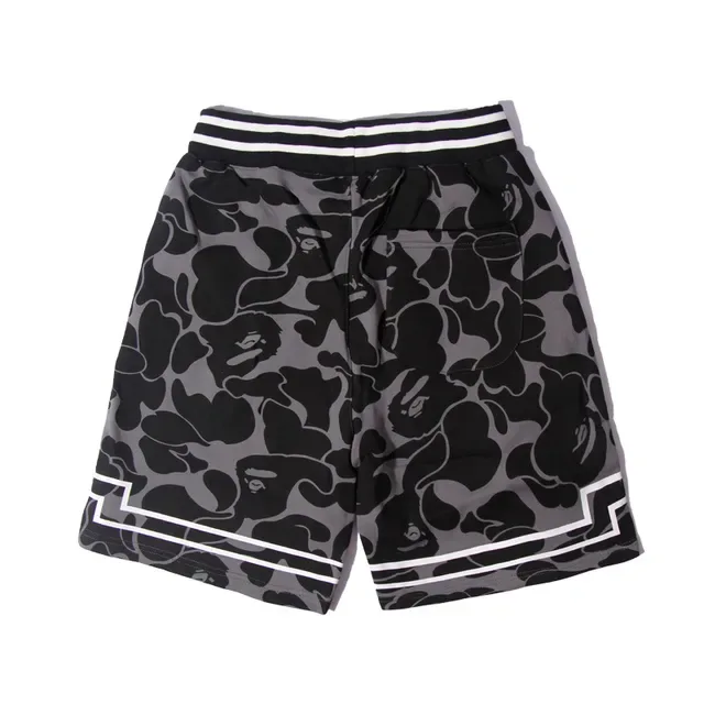 A Bathing Ape أسود أبيض ABC Camo Print Bold Logotype شورتات 2