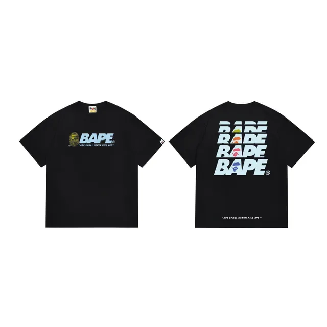 Camiseta negra con estampado gráfico A Bathing Ape 3