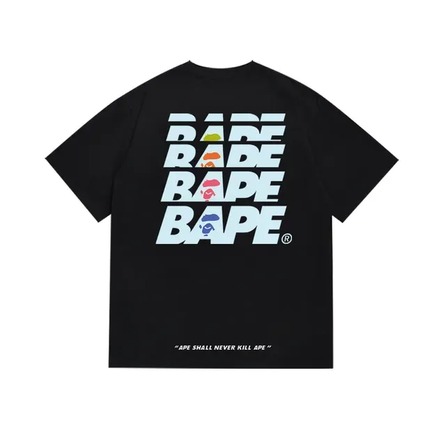 Camiseta negra con estampado gráfico A Bathing Ape 5