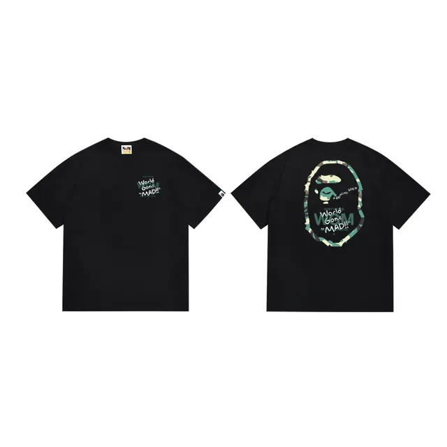 T-shirt A Bathing Ape imprimé graphique tête de singe contour camouflage 3
