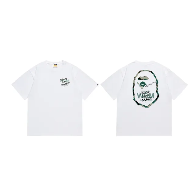 T-shirt A Bathing Ape imprimé graphique tête de singe contour camouflage 4