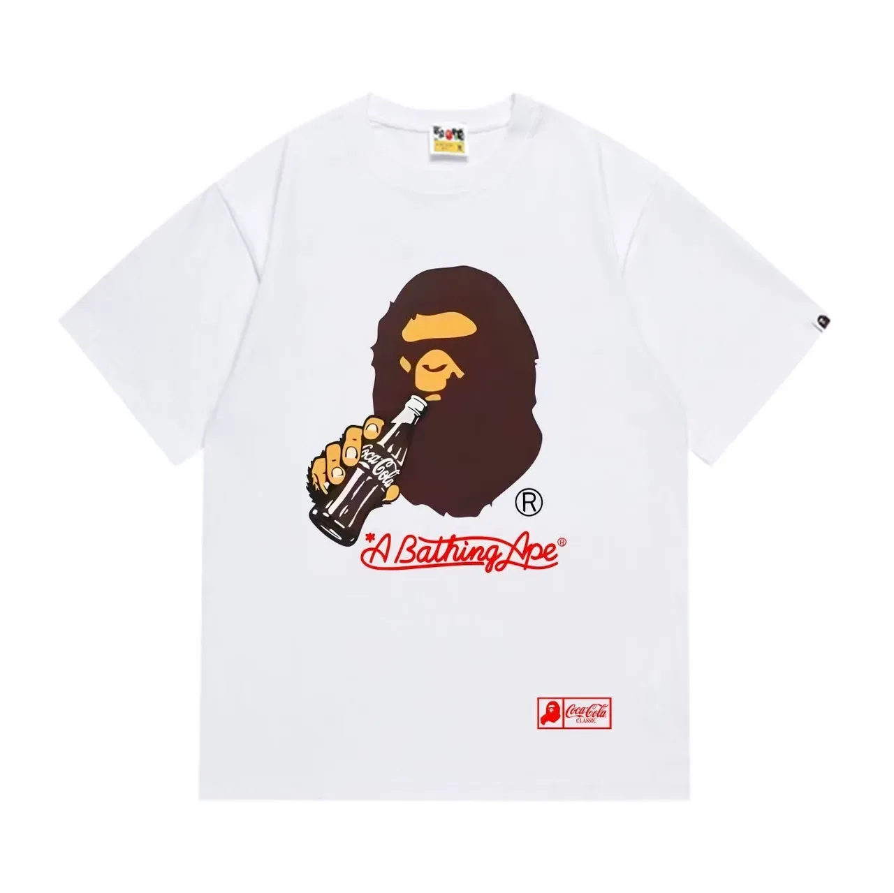 Camiseta negra A Bathing Ape x Coca-Cola Classic con estampado gráfico 3