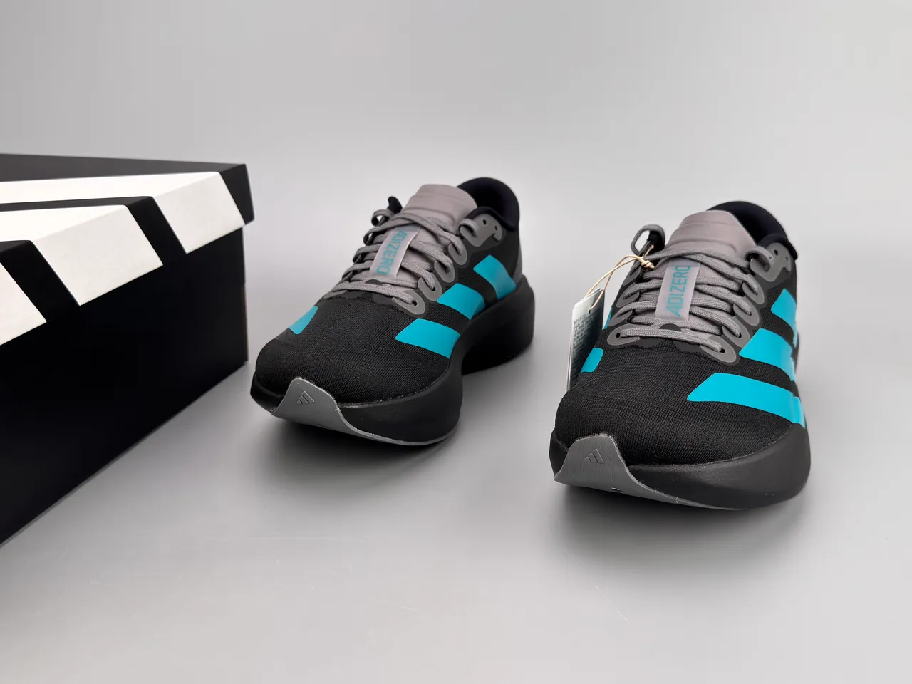 Adidas Adizero Evo.S Black Cyan Blue Running Shoes 3