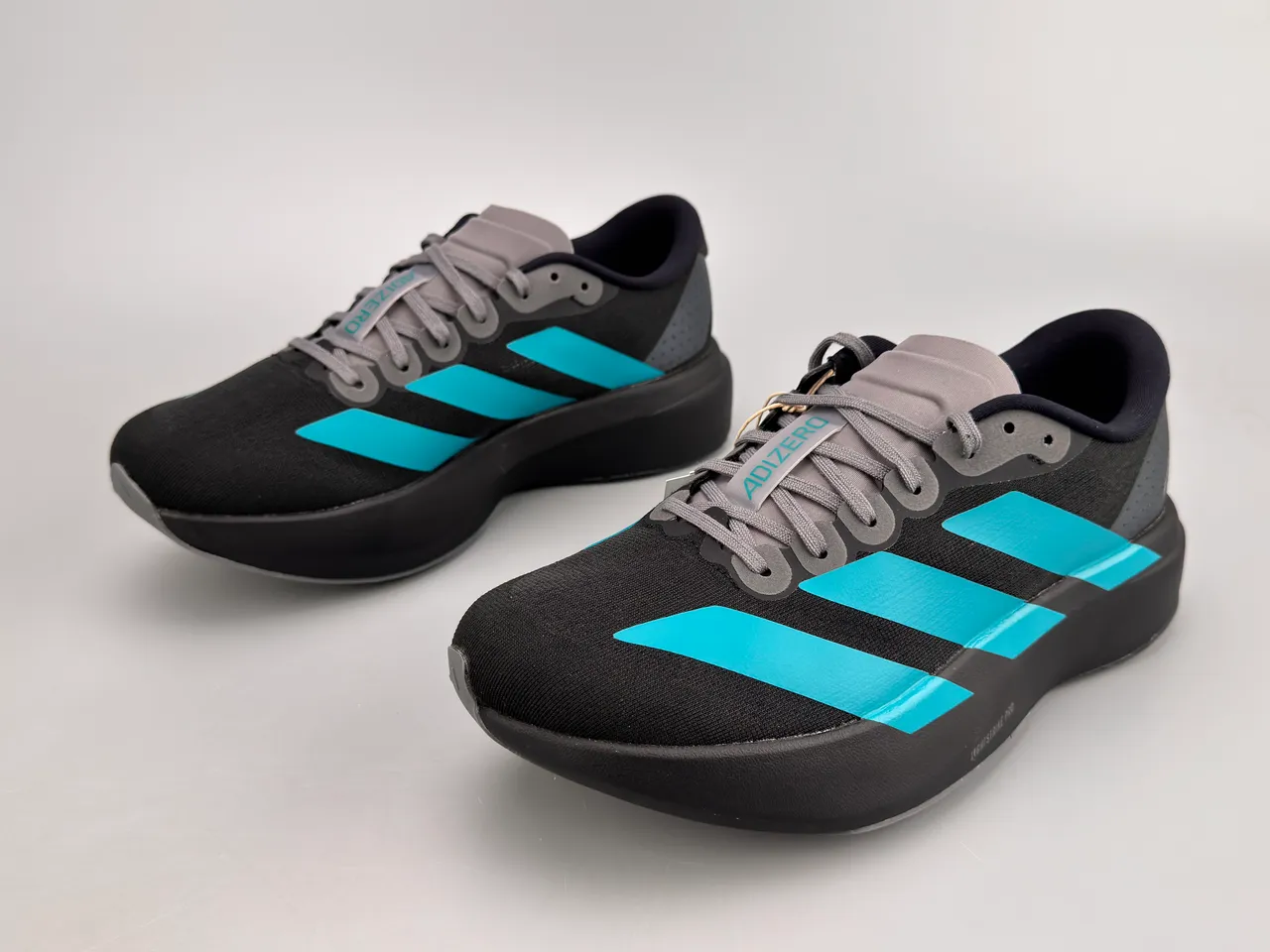 Adidas Adizero Evo.S Black Cyan Blue Running Shoes 5